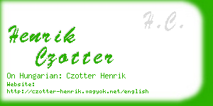 henrik czotter business card
